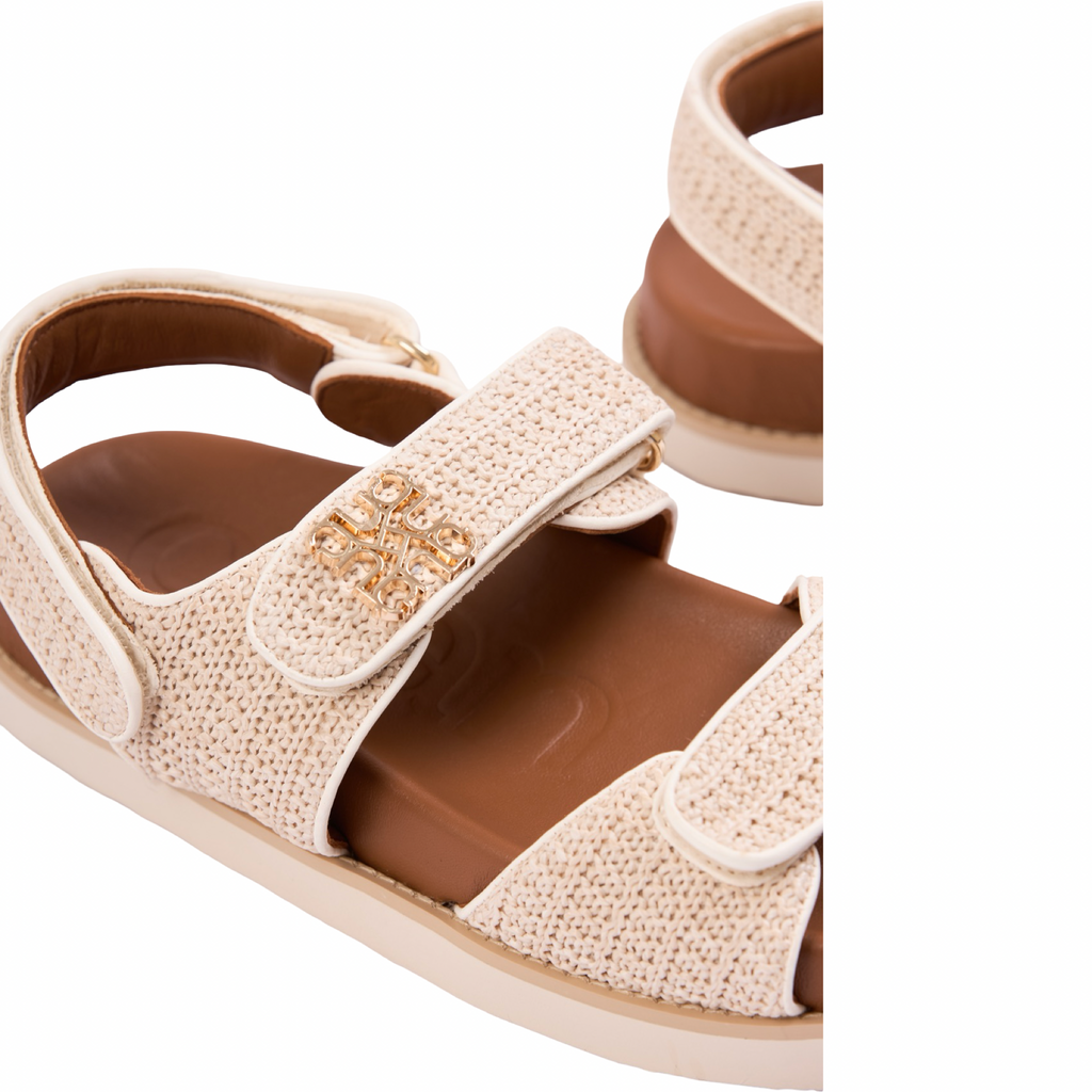 Riviera – Positano Monogram Sandals – Ivory