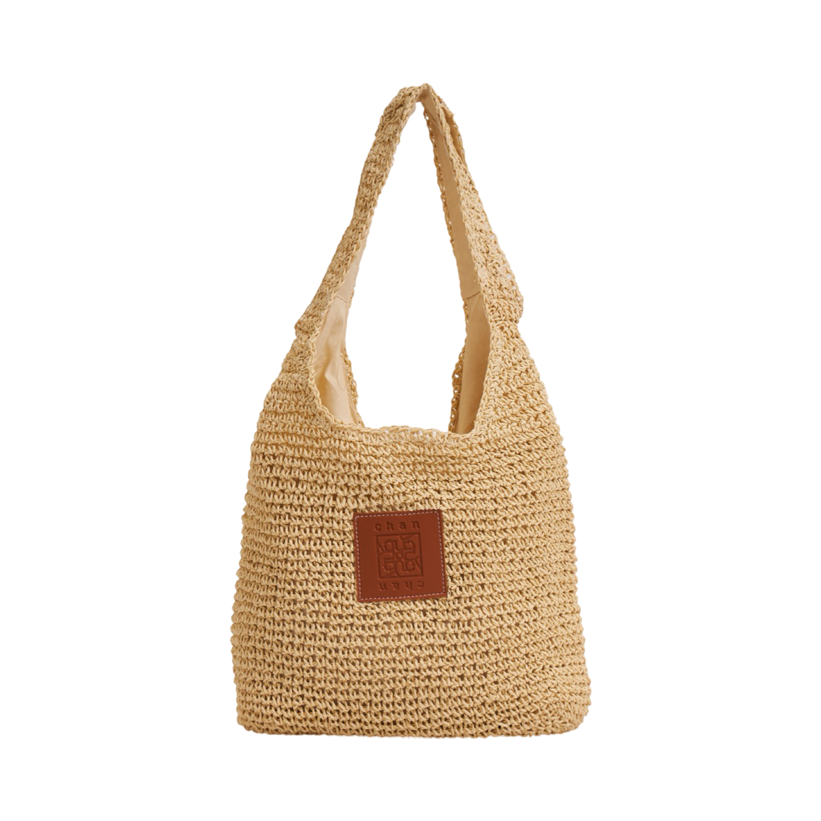 Straw Tote Bag - Beige