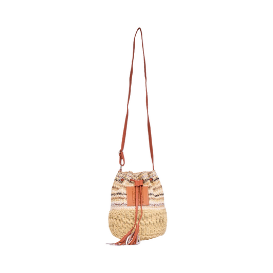 Everyday Earth – Multicolor Straw Crossbody Bag – Brown