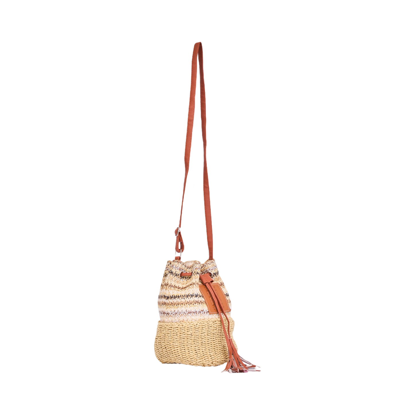 Everyday Earth – Multicolor Straw Crossbody Bag – Brown