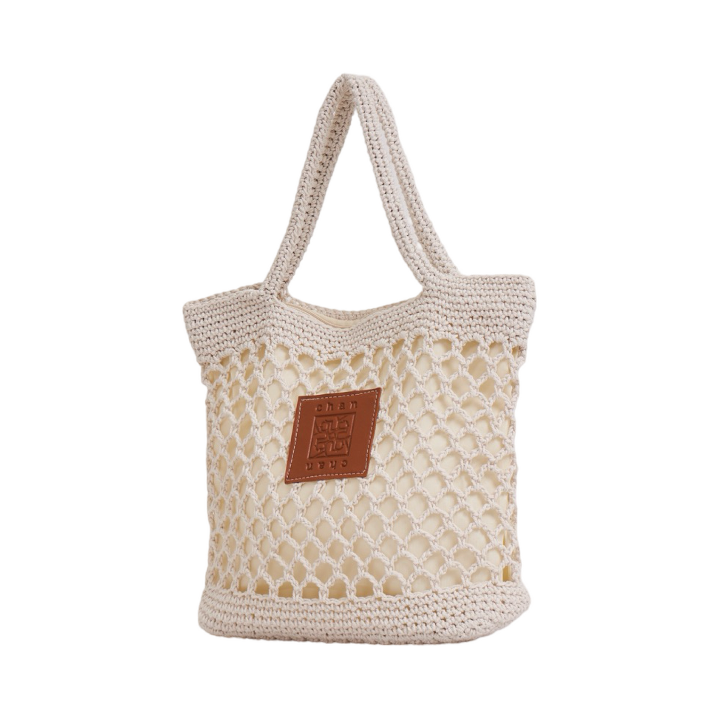 Knitted Tote Bag - White