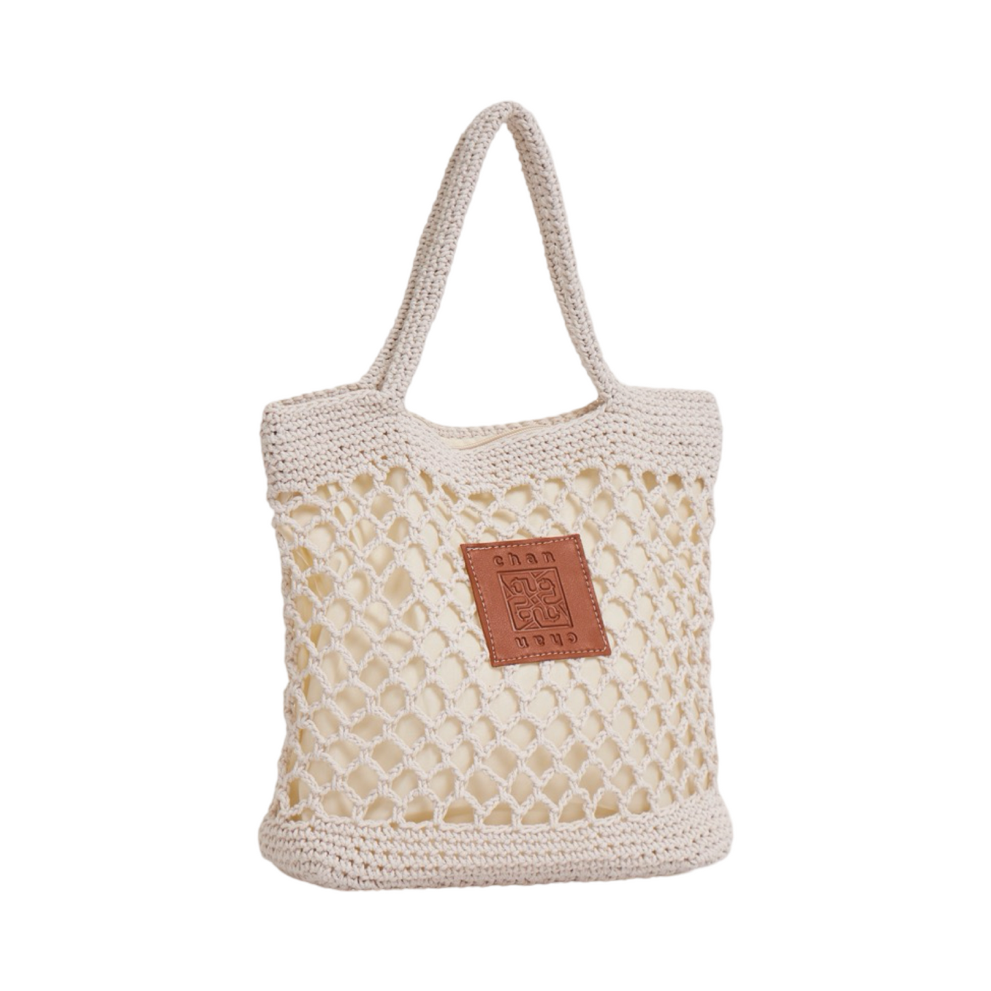 Knitted Tote Bag - White