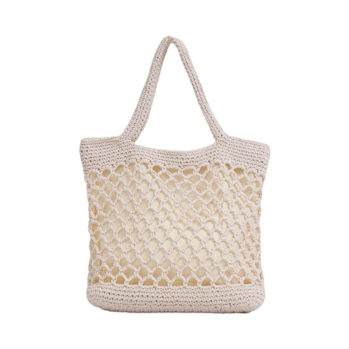 Knitted Tote Bag - White