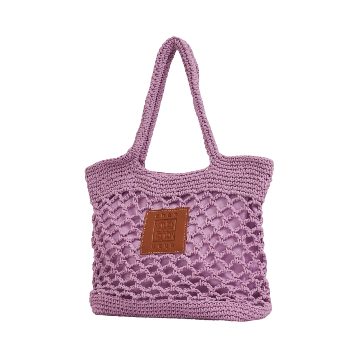 Knitted Tote Bag - Purple