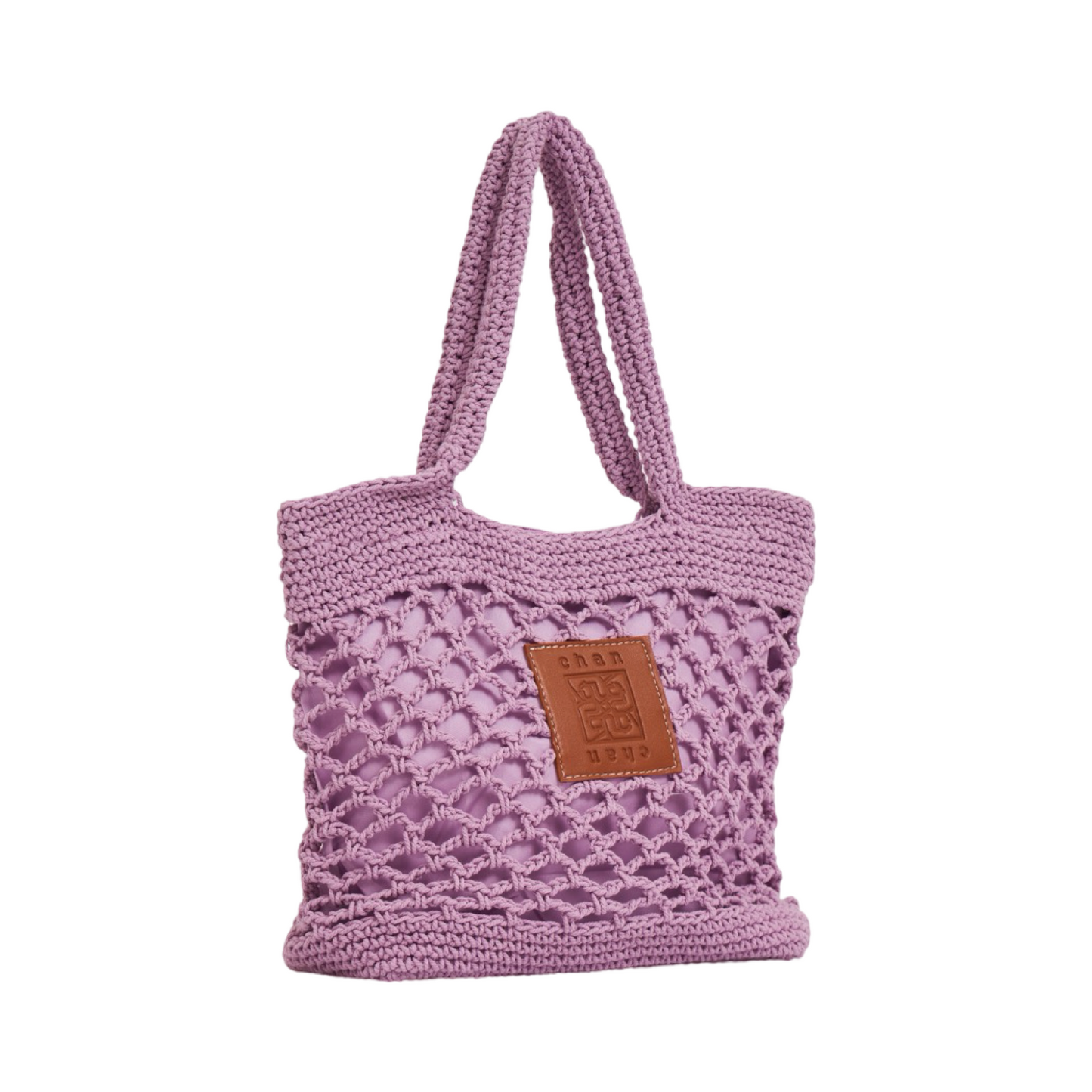 Knitted Tote Bag - Purple