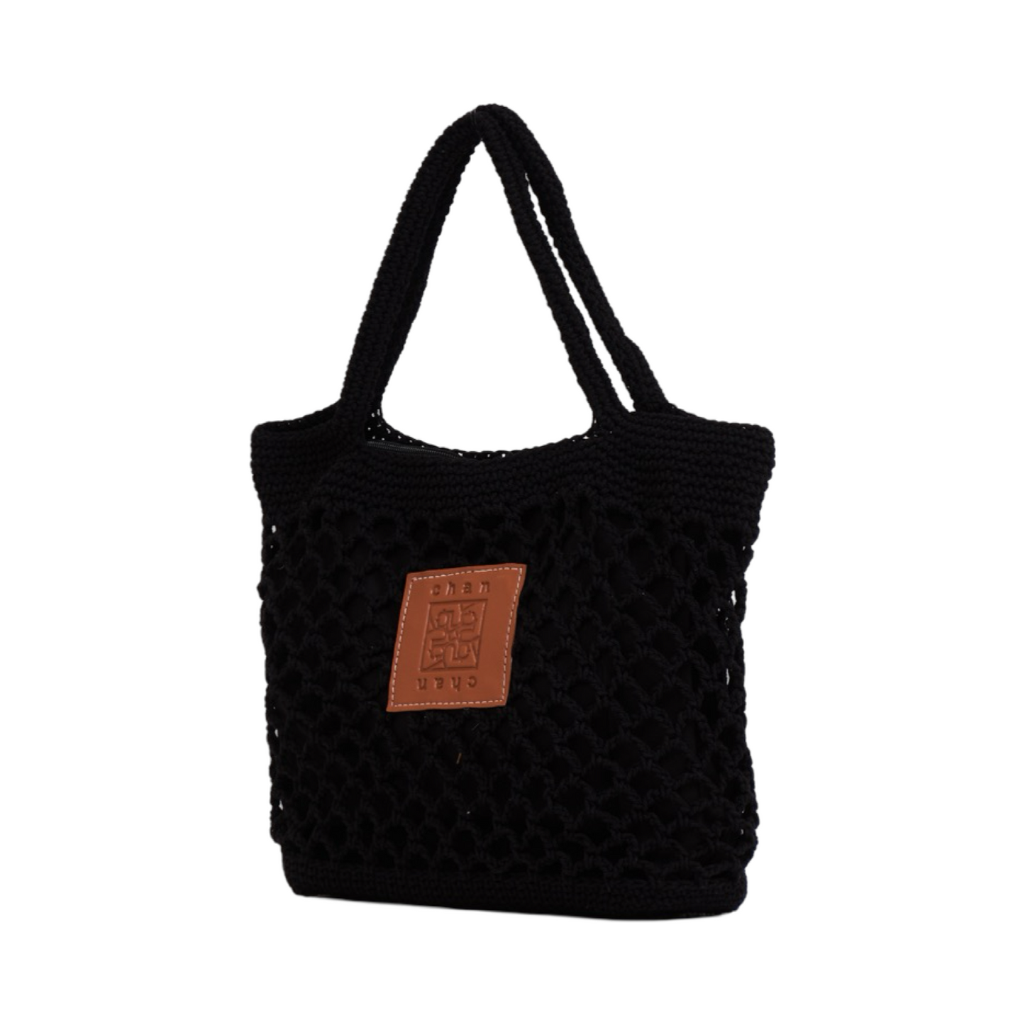 Knitted Tote Bag - Black