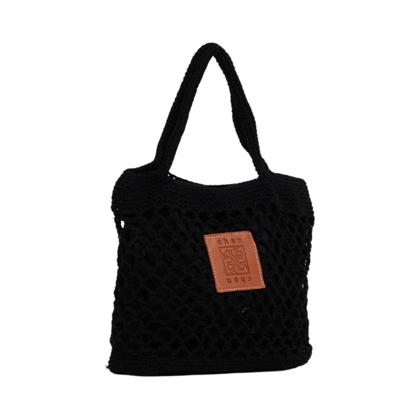 Knitted Tote Bag - Black
