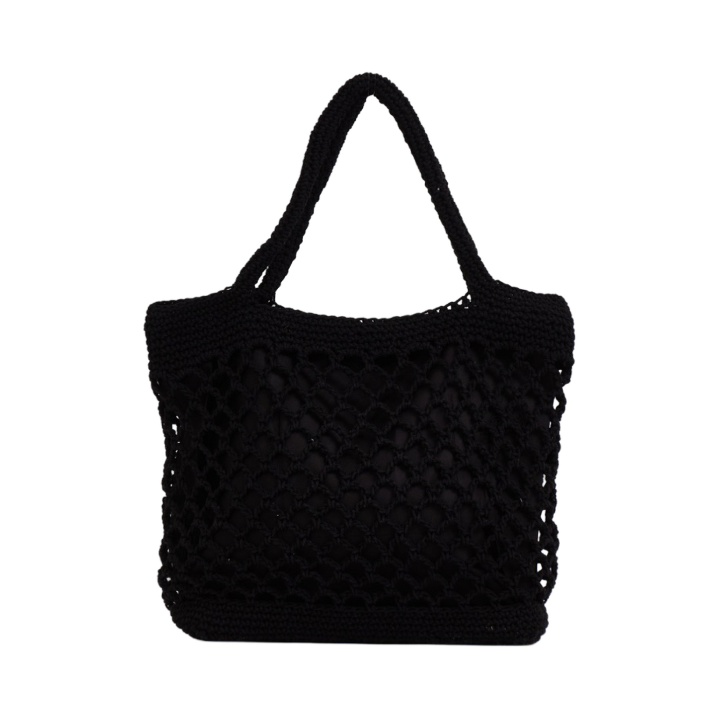 Knitted Tote Bag - Black
