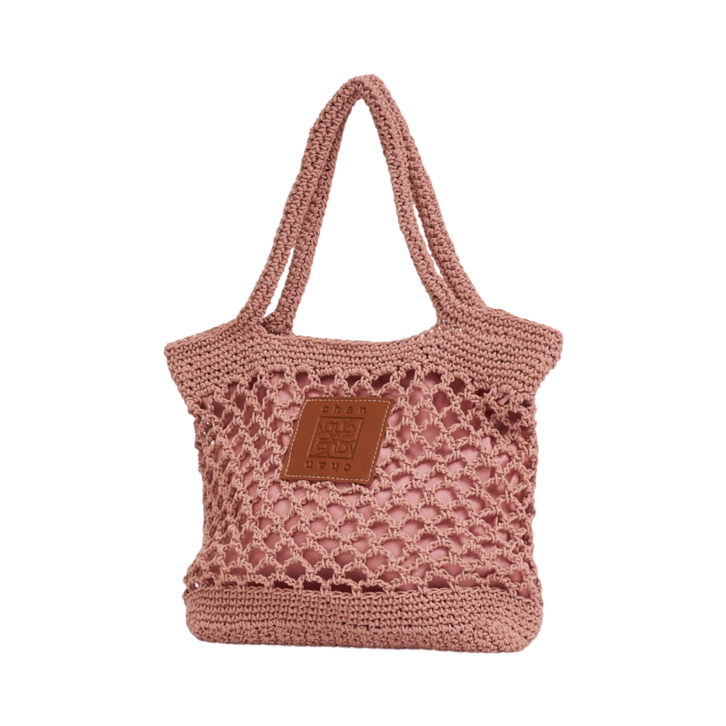 Knitted Tote Bag - Pink