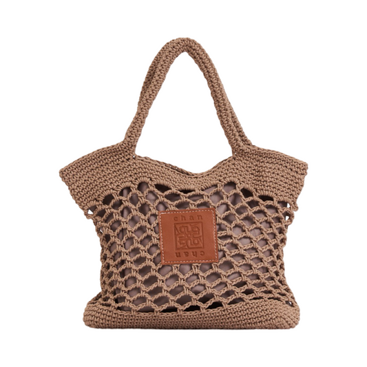 Knitted Tote Bag - Coffee