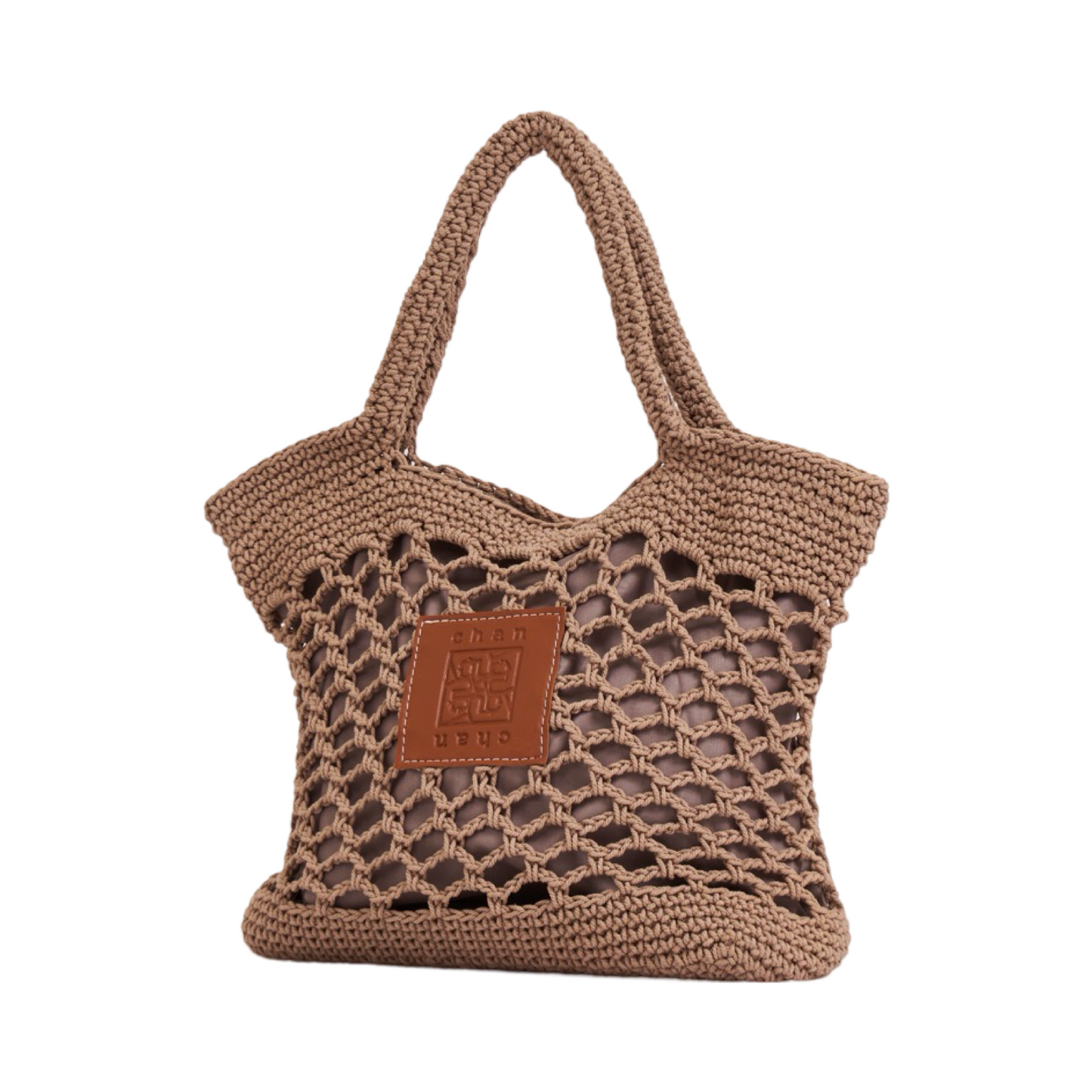 Knitted Tote Bag - Coffee