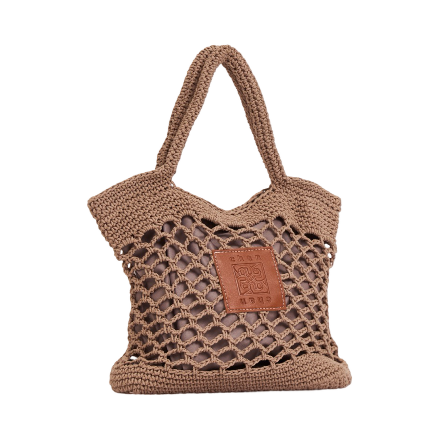 Knitted Tote Bag - Coffee