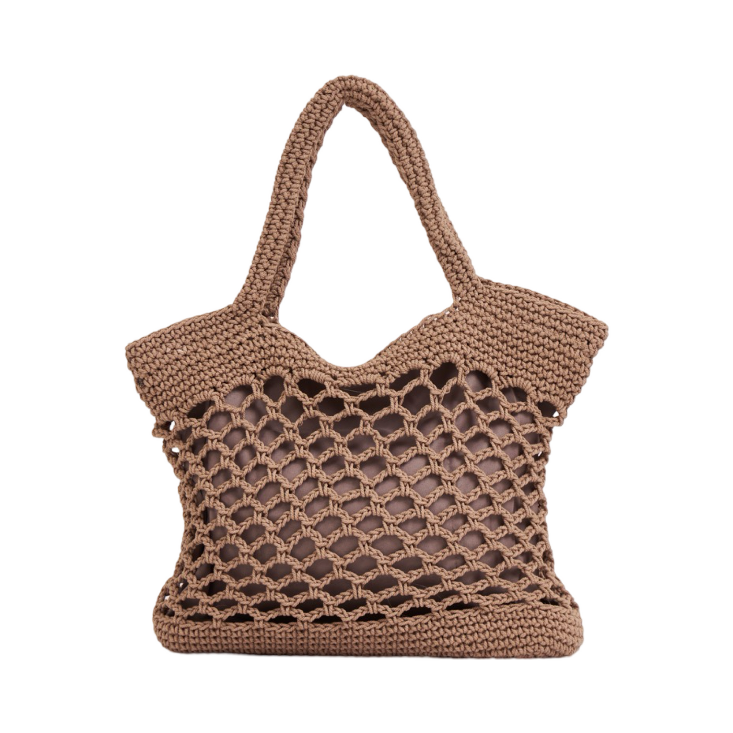 Knitted Tote Bag - Coffee