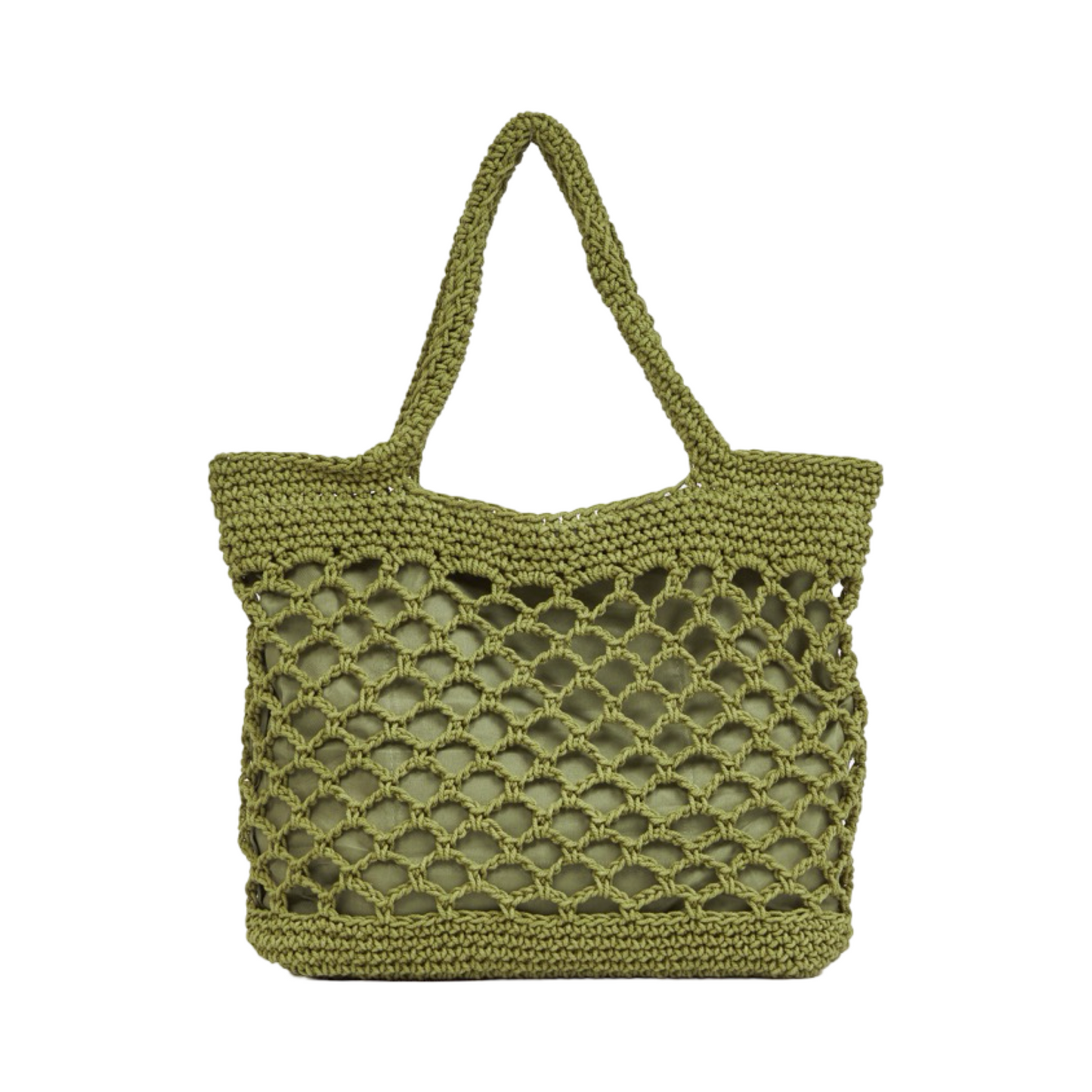 Knitted Tote Bag - Olive