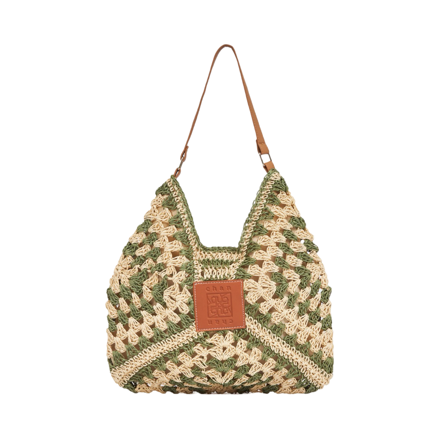 Woven Tote Bag - Leaf Green