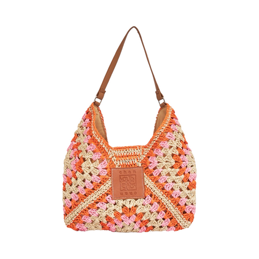 Woven Tote Bag - Red Multi