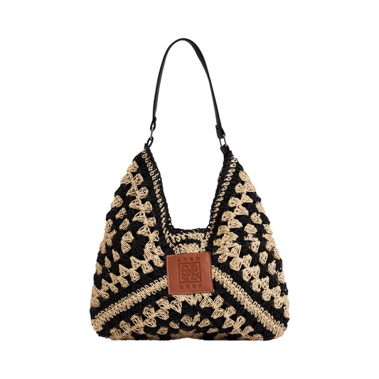 Woven Tote Bag -  All Black
