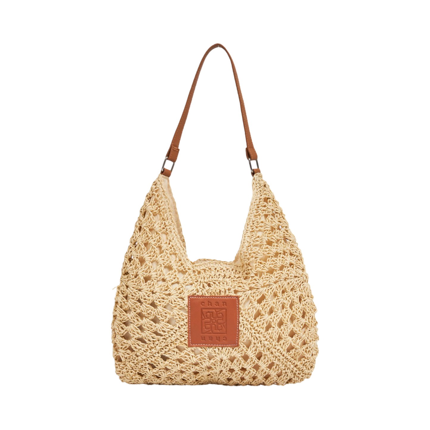 Woven Tote Bag - Beige