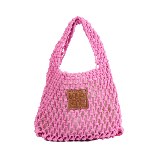Knitted Mini Bag - Baby Pink
