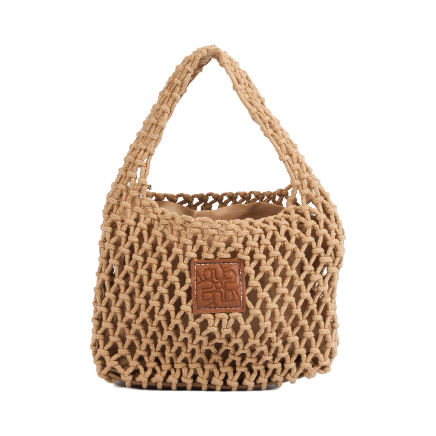 Knitted Mini Bag - Light Brown