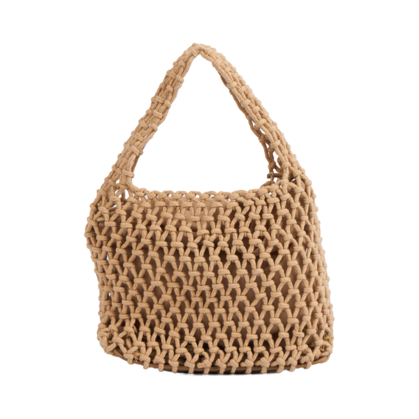 Knitted Mini Bag - Light Brown