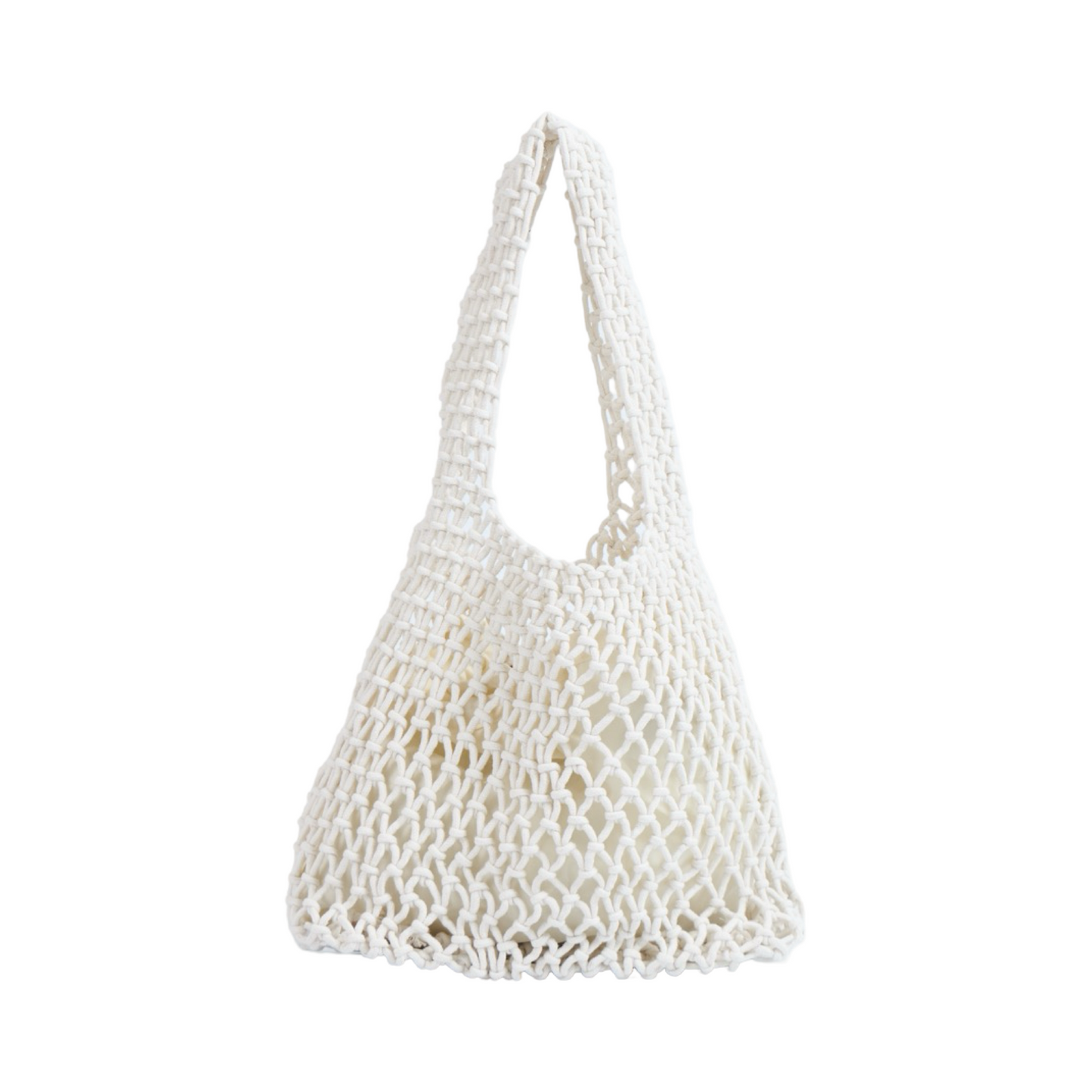 Knitted Tote Bag - White