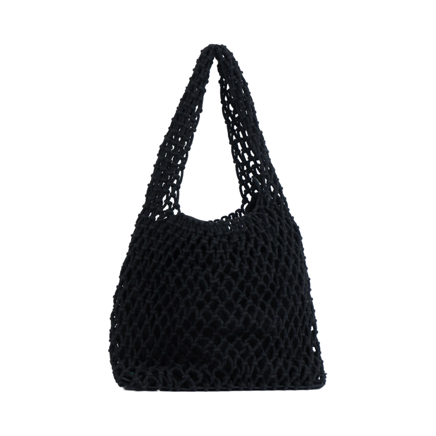 Knitted Tote Bag - Black