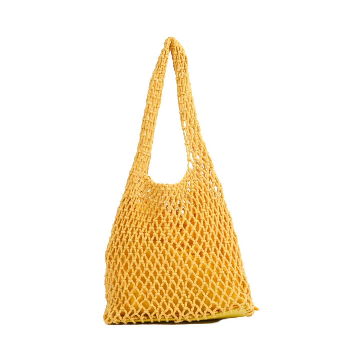 Knitted Tote Bag - Yellow