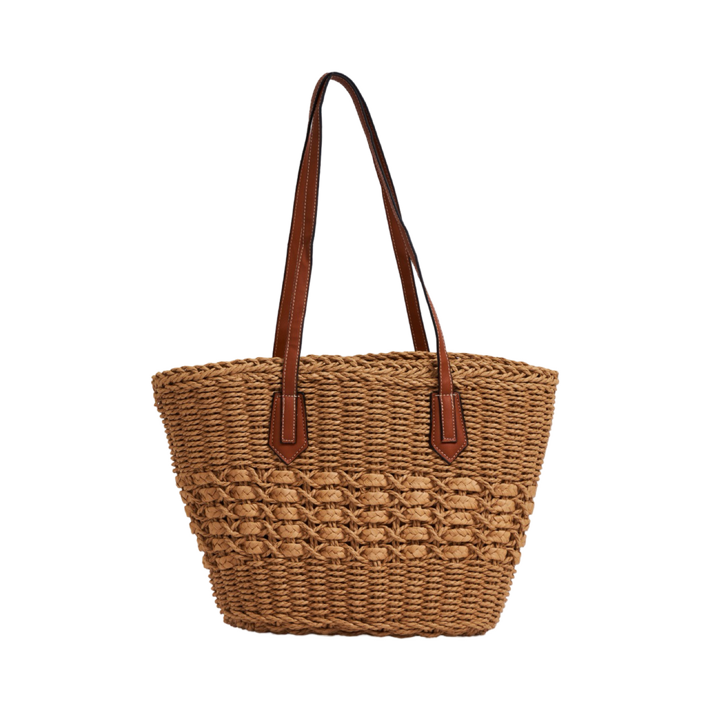 Everyday Earth – Straw Tote Bag – Brown