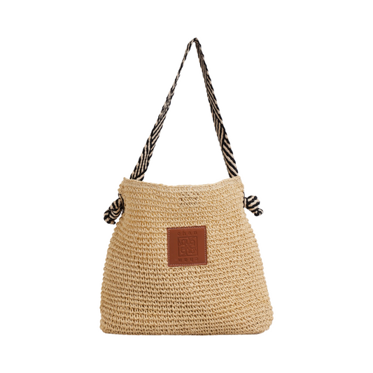 Straw Tote Bag - Beige