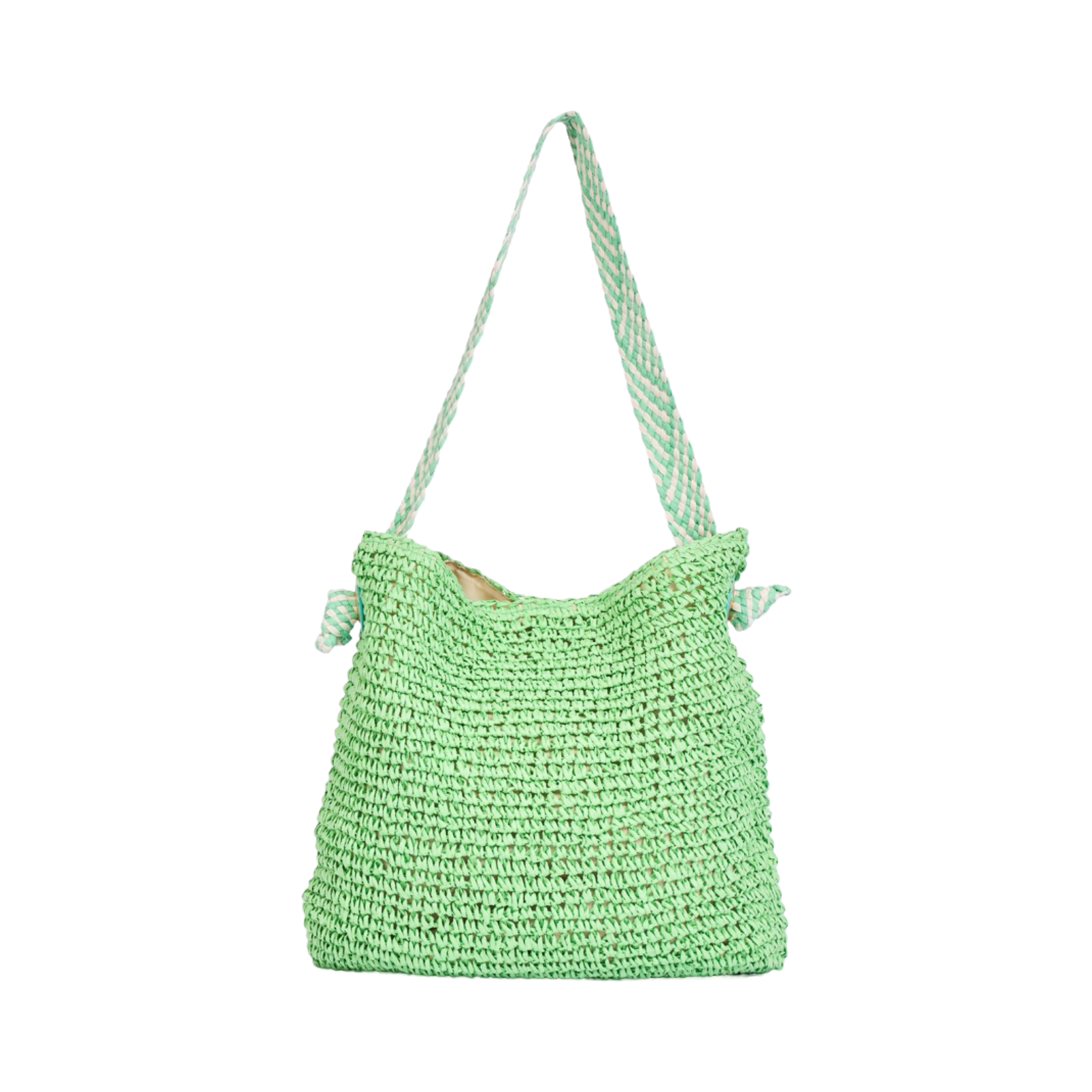 Everyday Earth – Straw Shoulder Bag – Mint Green