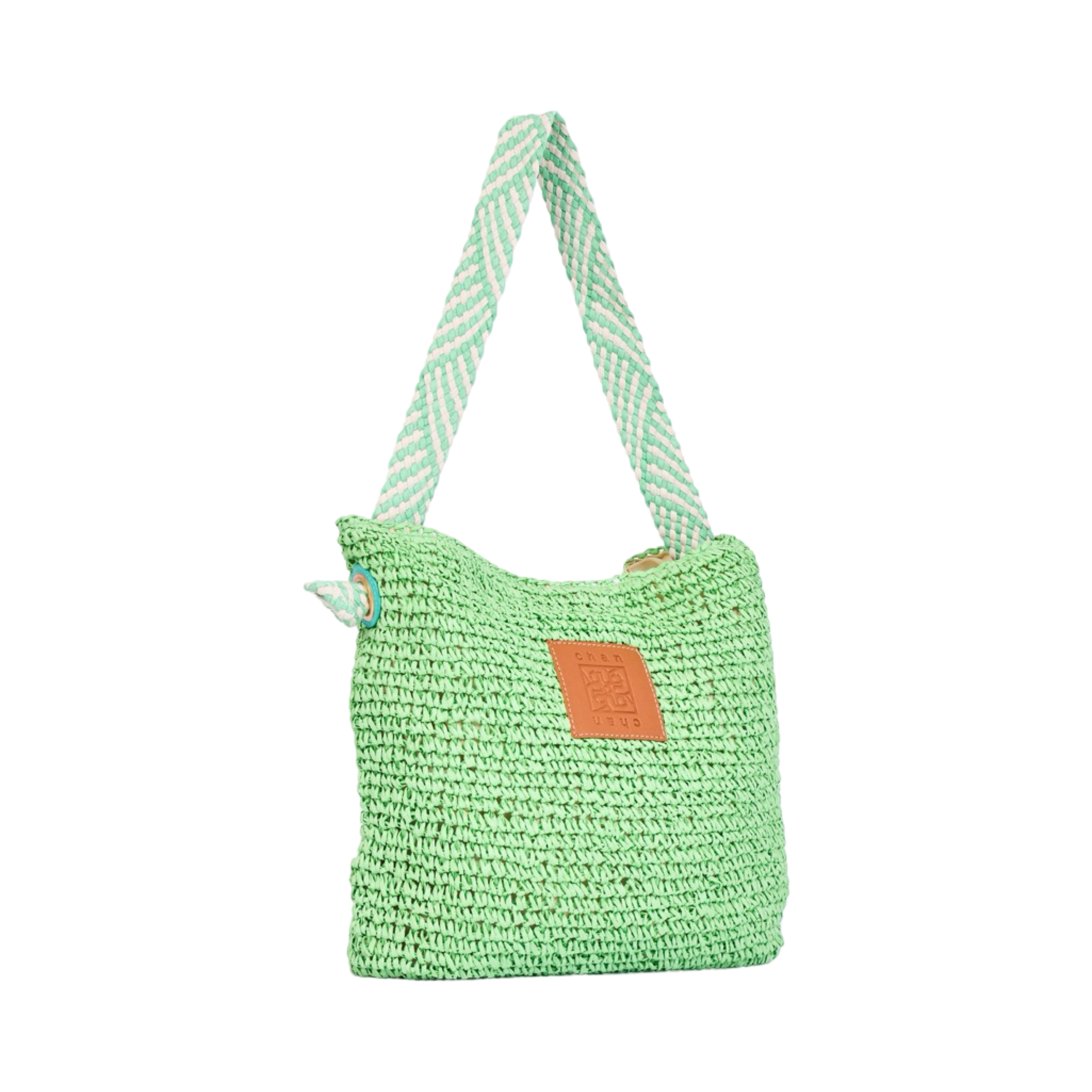 Everyday Earth – Straw Shoulder Bag – Mint Green