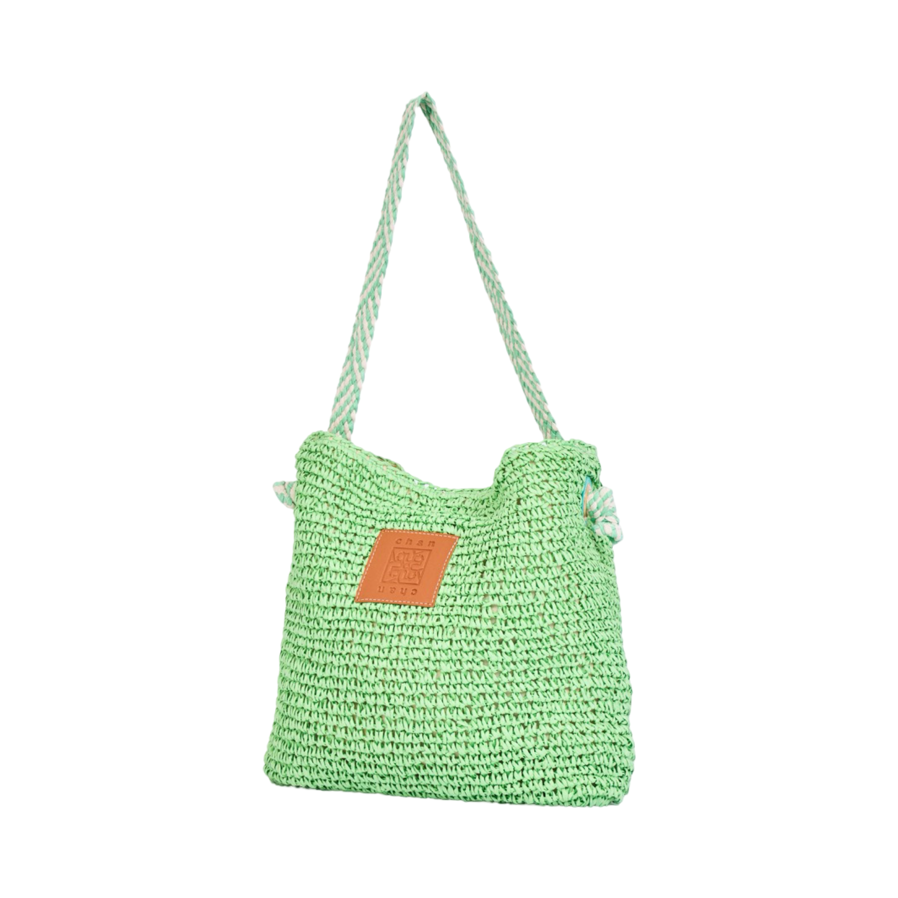 Everyday Earth – Straw Shoulder Bag – Mint Green