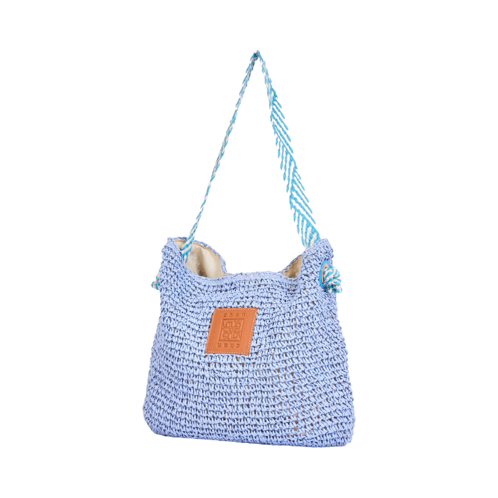 Everyday Earth – Straw Shoulder Bag – Lavender