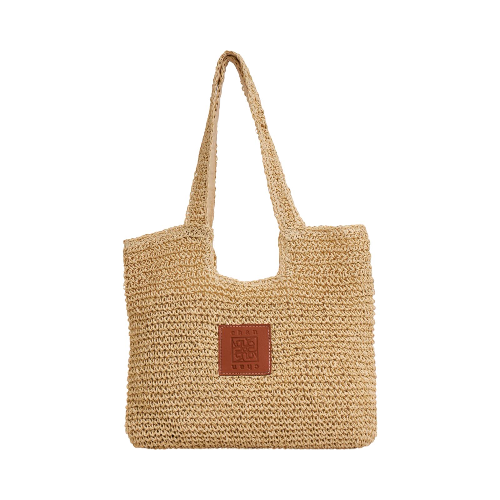 Straw Tote Bag - Beige