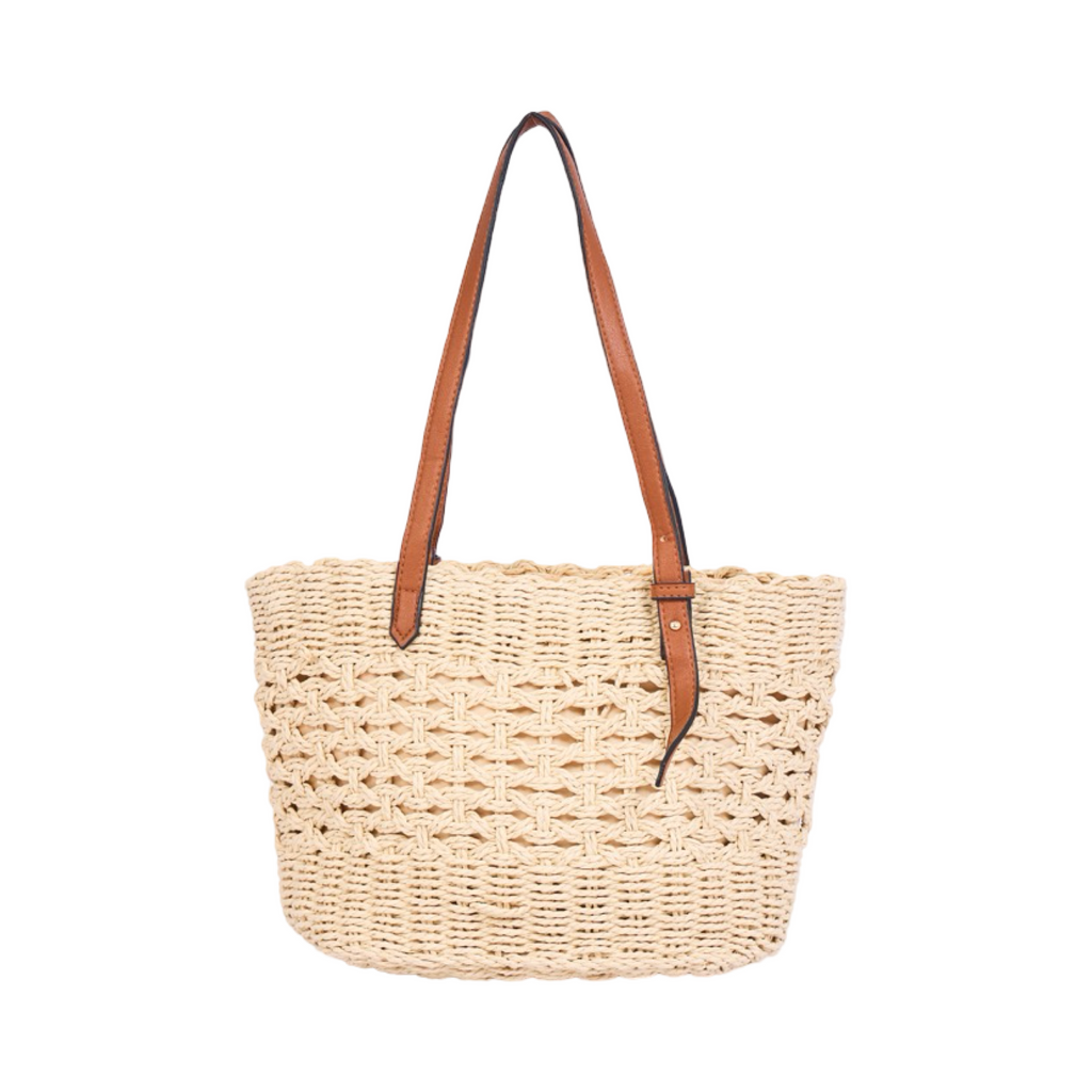 Everyday Earth – Straw Shoulder Bag – Beige