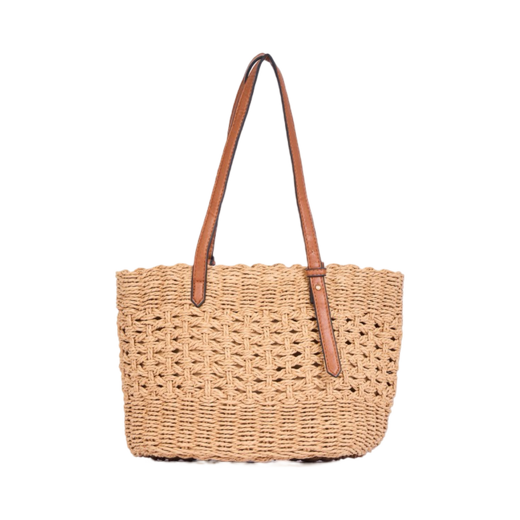 Everyday Earth – Straw Shoulder Bag – Brown