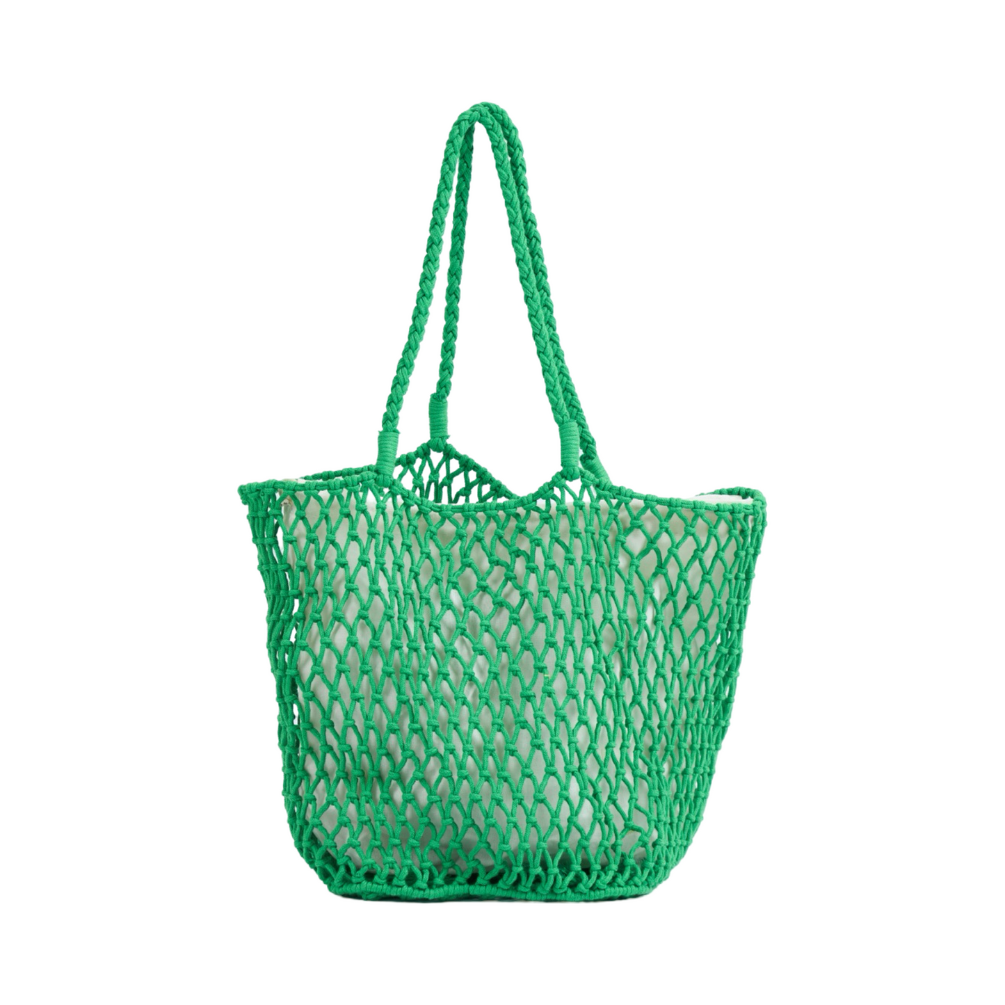 Knitted Tote Bag - Green