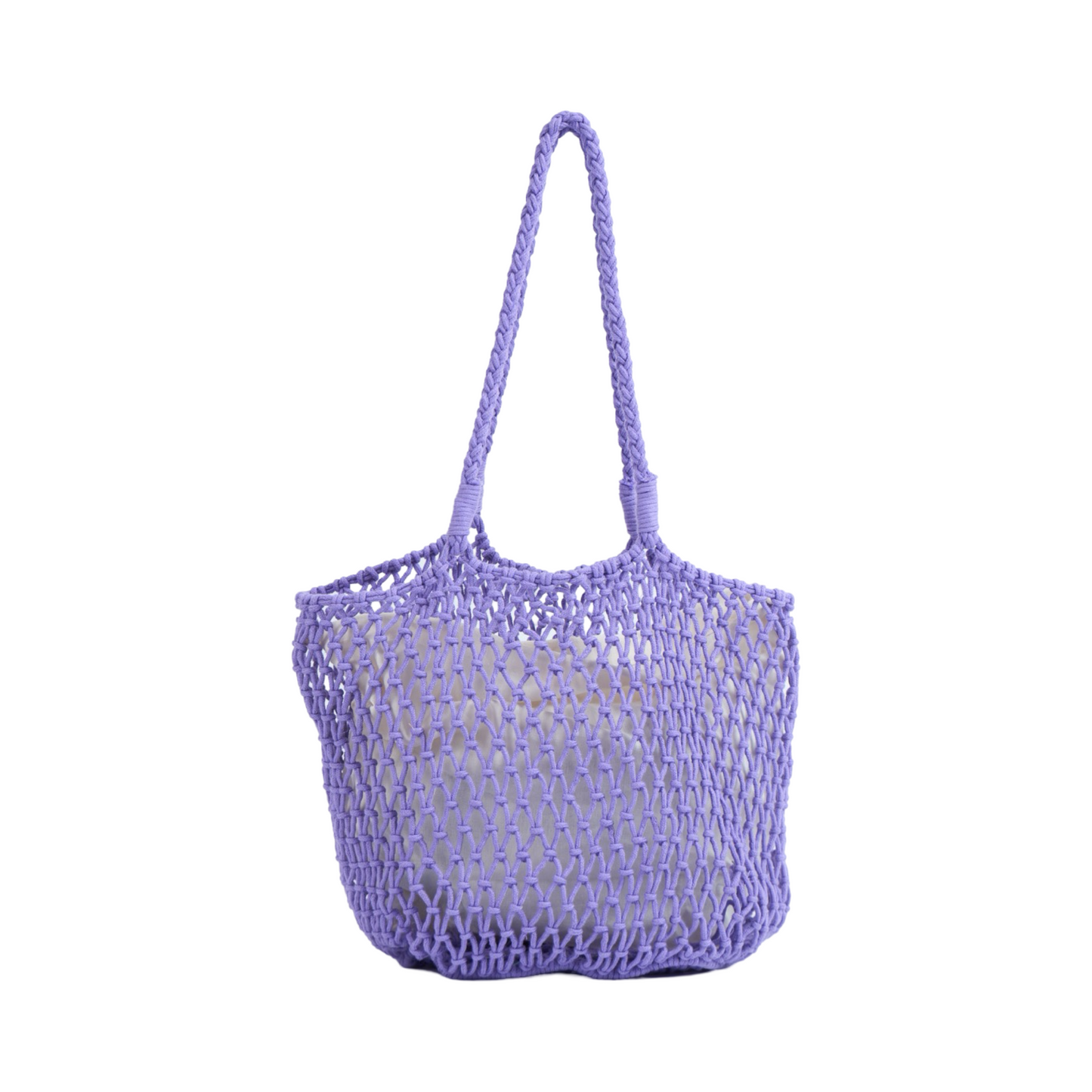 Knitted Tote Bag - Purple