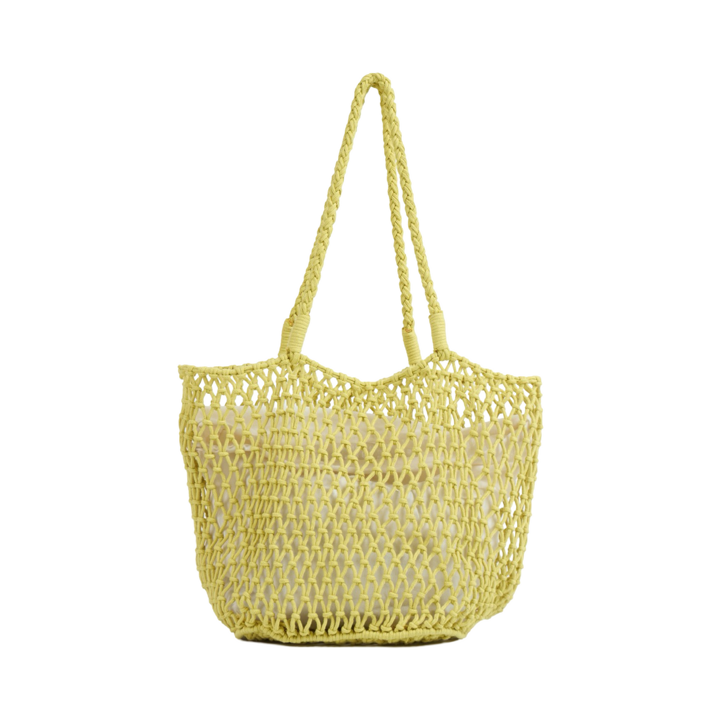 Knitted Tote Bag - Yellow