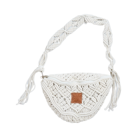 Knitted Fanny Pack - White