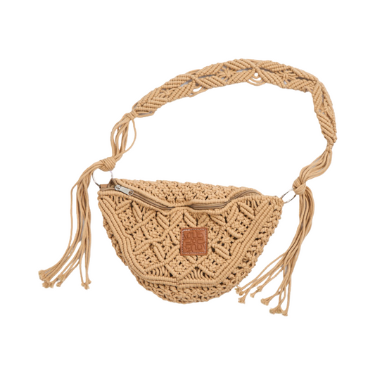 Knitted Fanny Pack - Brown