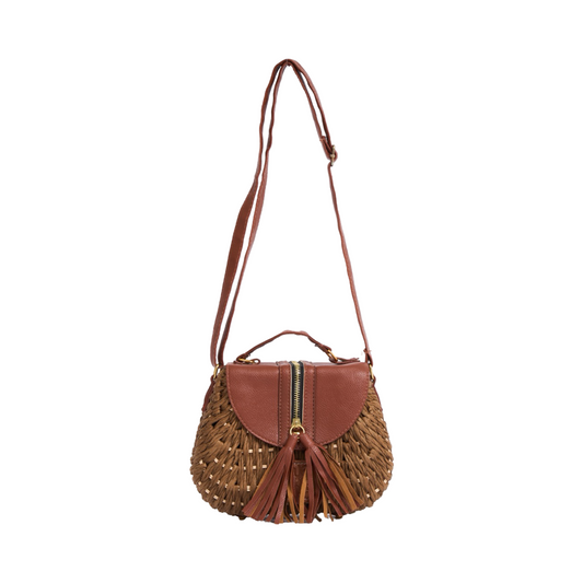Everyday Earth – Straw Crossbody Bag – Medium Brown