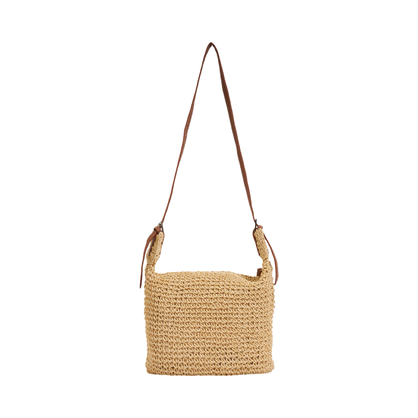 Everyday Earth – Straw Crossbody Bag – Beige