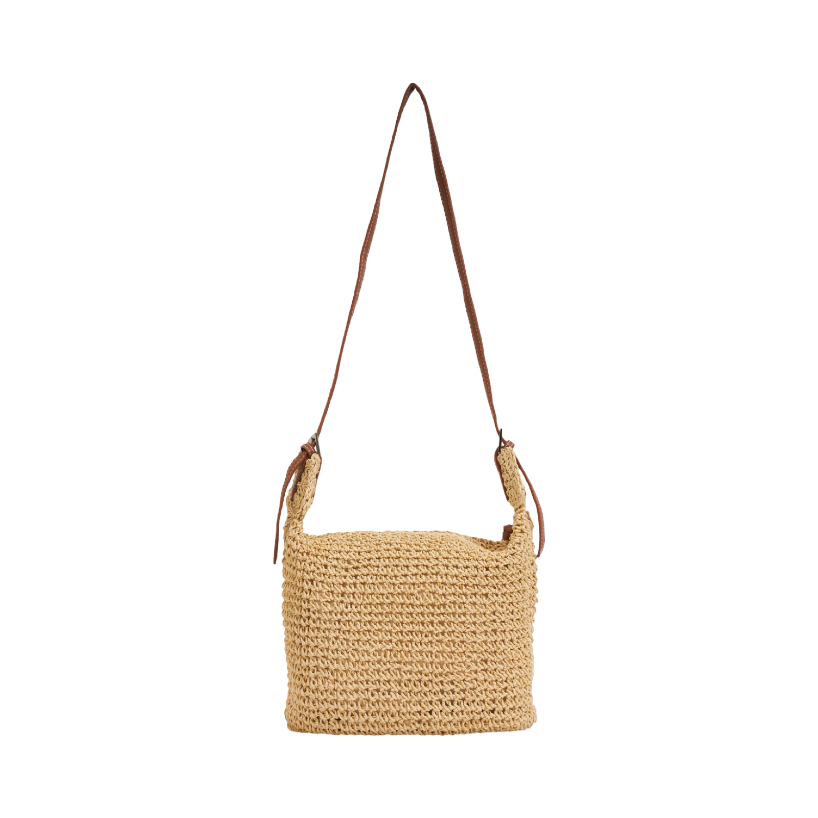 Everyday Earth – Straw Crossbody Bag – Beige