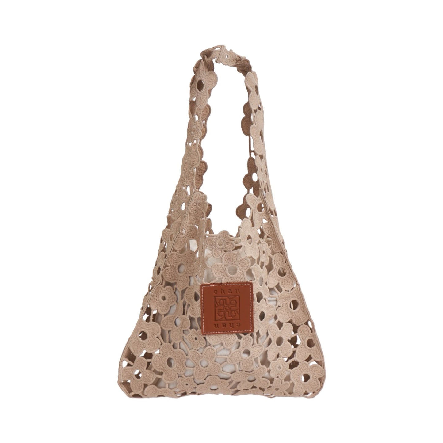 Embroidered Lace Bag - Beige