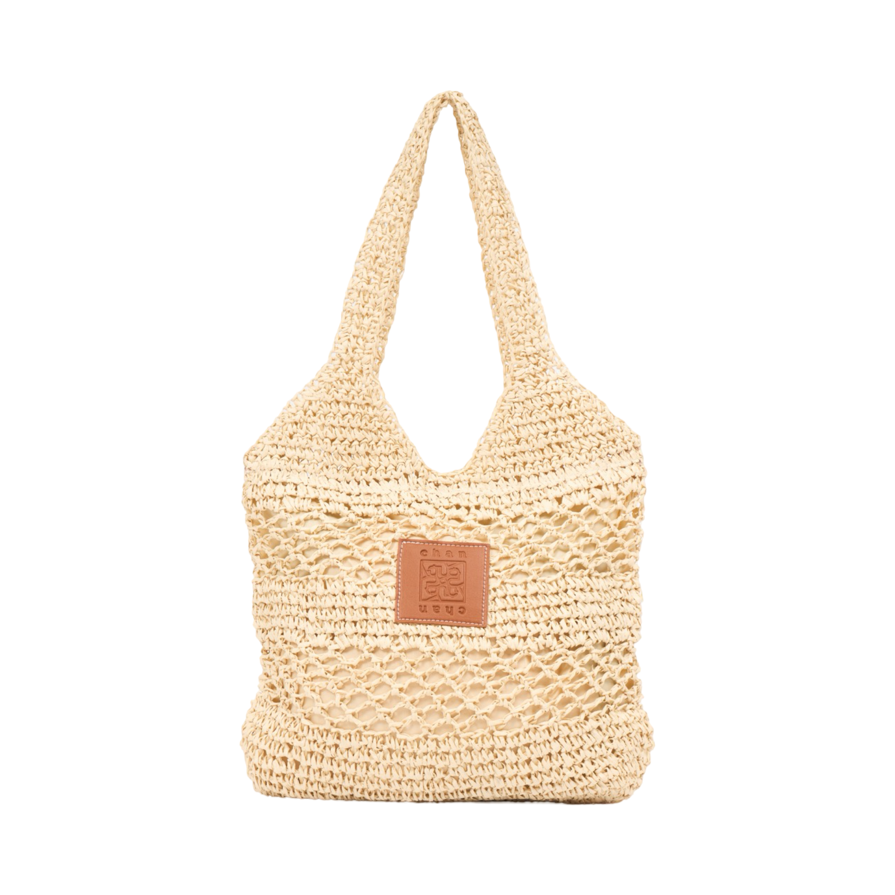 Everyday Earth – Multicolor Straw Tote Bag – Beige