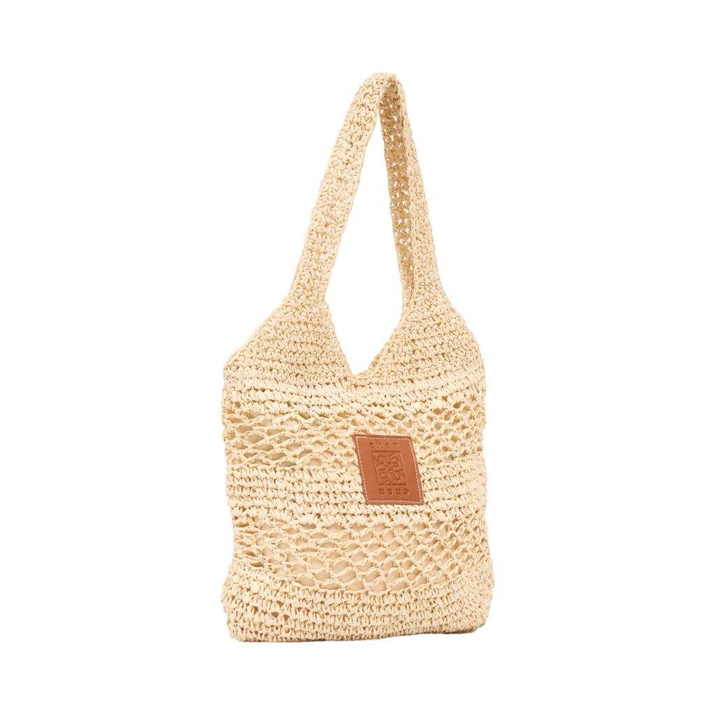 Everyday Earth – Multicolor Straw Tote Bag – Beige