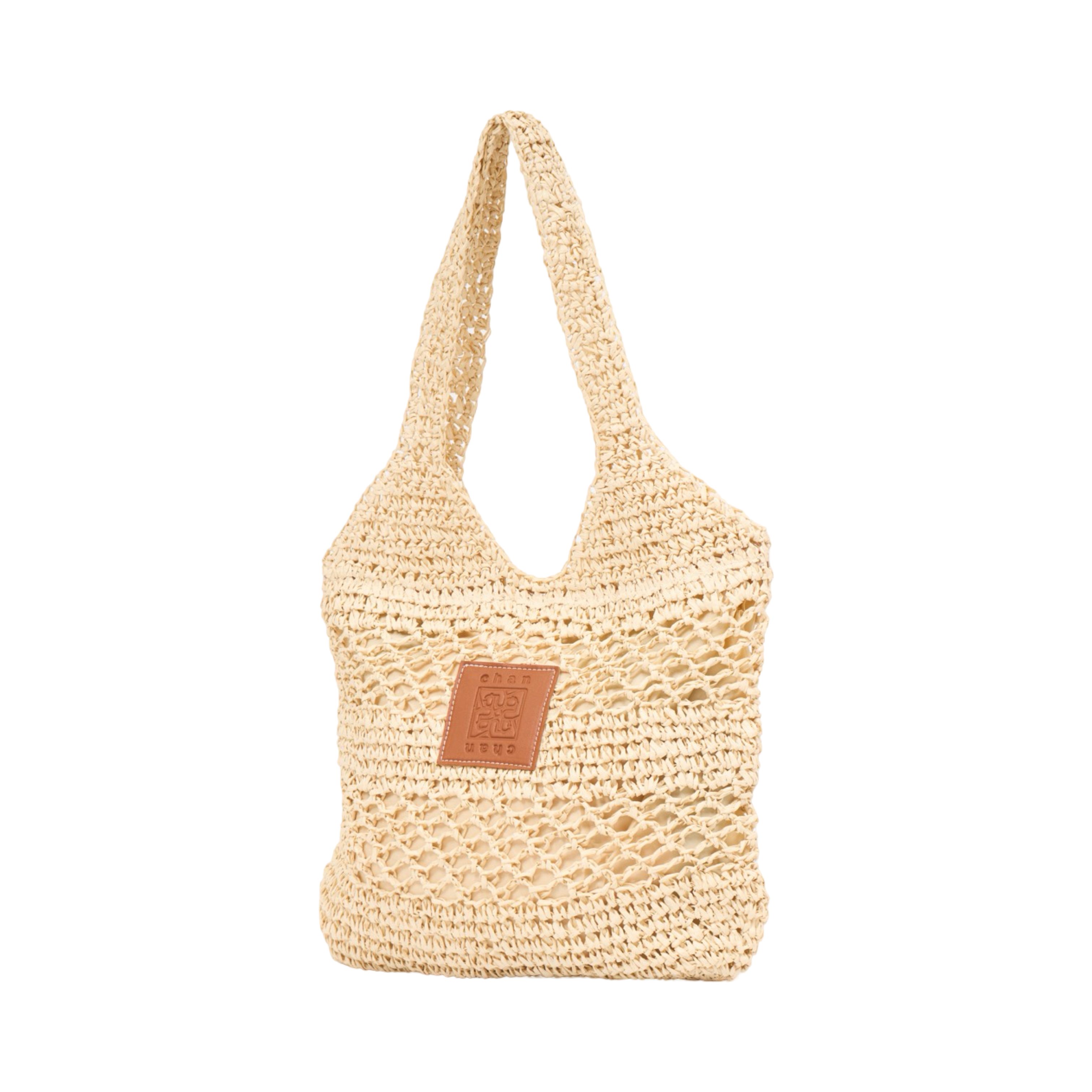 Everyday Earth – Multicolor Straw Tote Bag – Beige