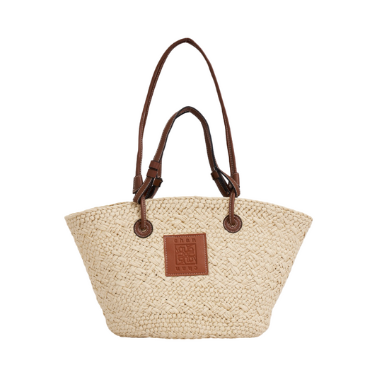 Straw Tote Bag - Beige